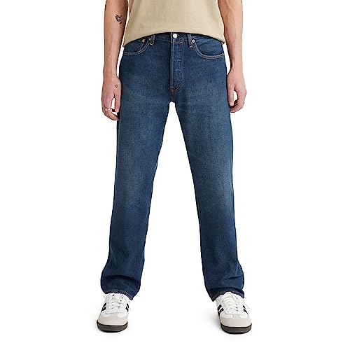 Levi's Men's 501 Original Fit Jeans (Also Available in Big & Tall), Thunder Moon Rocks-Light Indigo, 38W x 32L