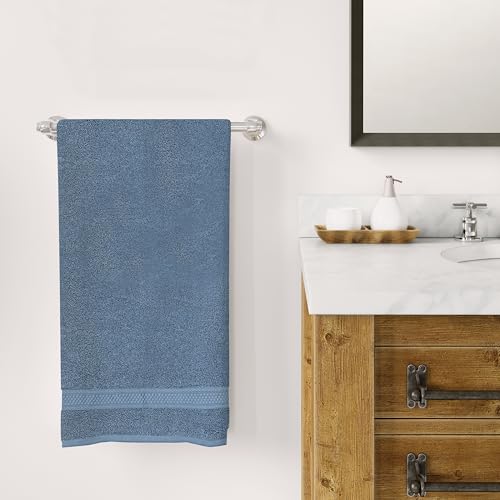 A1 Home Collections Bath Towel 500 GSM Duet Technology 100% Ring Spun Cotton Quick Dry & Highly Absorbent Towels, Zero Twist, Low Lint, Ultra Soft (Black Onyx, Towel Sets Pack of 12)