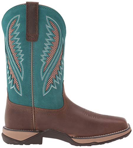 Ariat Womens Anthem VentTEK Western Boot Chocolate Chip/Turquoise 12