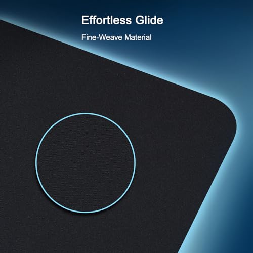 Senetem Thin Mouse Pad, 4 Pack Smooth Gaming Mouse pads, Non-Slip Rubber Base, Laser & Optical Mousepad for Laptop, Computer, Office & Home, Small Portable, 11x8.6 in, Black
