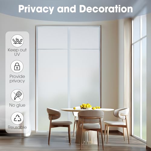 Coavas One Way Privacy Window Film Reflective House Window Tint for Home Sun Blocking Heat Control See Out Not in Mirror Window Clings Anti UV Window Covering with Tools, Black 35.4 X 157.7 Inch