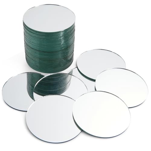 Juvale 50-Pack 3-Inch Small Round Mirrors for Crafts - Wall, Table & Art Decor Essentials