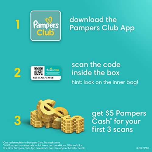 Pampers Swaddlers Diapers - Size 4, One Month Supply (150 Count), Ultra Soft Disposable Baby Diapers