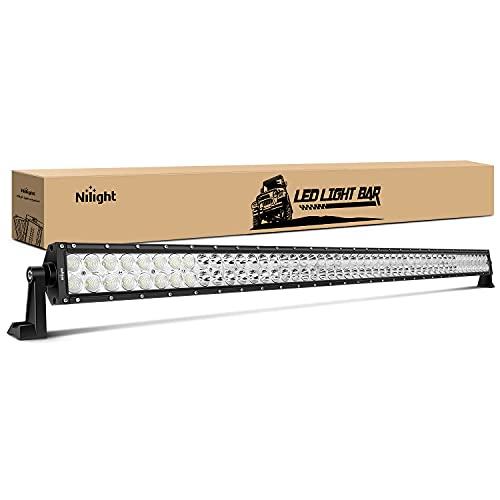 Nilight - 15026C-A LED Light Bar 52Inch 300W Spot Flood Combo LED Driving Lamp Off Road Lights LED Work Light for Trucks Boat Jeep Lamp,2 Years Warranty