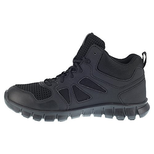 Reebok Work Men's RB8405 Sublite Cushion Tactical Mid Cut Soft Toe Shoe Black Military, 7 M US