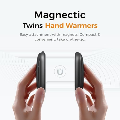 OCOOPA Magnetic Rechargeable Hand Warmers 2 Pack, Fast Heating, 3-Settings, UL Certified, Electric Portable Pocket Heater, Hunting, Golf, Camping Gear, Warm Unique Men Women, UT3 Lite