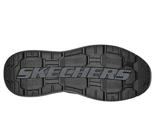 Skechers Men's Neville-Rovelo Slip-in Sneaker, Black, 10 Wide