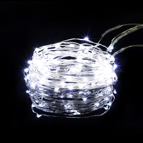 LEDIKON 6 Pack Fairy Lights Battery Operated String Lights,7.2ft 20 LED Silver Wire Cool White for Wedding,Party Centerpieces,DIY Crafts,Mason Jars Décor