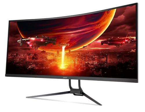 Acer Nitro 34" UWQHD 3440 x 1440 1000R Curved PC Gaming Monitor | Adaptive-Sync Support (FreeSync Compatible) | 100Hz Refresh | 1ms VRB | AdobeRGB 90% | 2 x DP 1.2 & 2 x HDMI 2.0 | EDA343CUR Hbmiippx