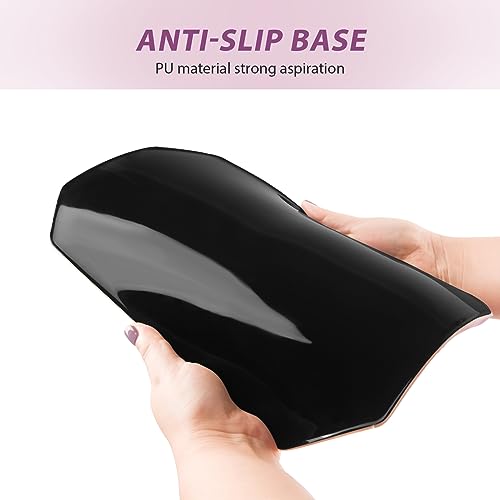 Mouse Pad Wrist Support,Ergonomic with Massage Design, Pain Relief Keyboard Wrist Palm, Memory Foam Mousepad with Non-Slip PU Base Mouse Pads for Desk Computer Home Office-Pink Positive