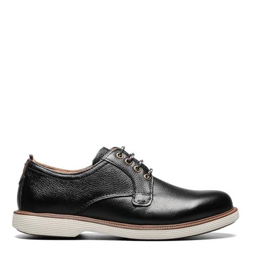 Florsheim Boy's Supacush Plain Toe Ox, Jr. (Toddler/Little Kid/Big Kid) Black Smooth/White Sole 2.5 Little Kid M