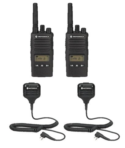 2 Pack Motorola RMU2080D Radios with Speaker Mics