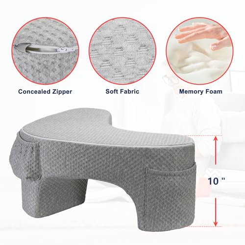 Reading Pillow for Lap & Gaming, Memory Foam Lap Desk Pillow, Extra Large Arm Rest Pillow for Adult, Laptop Pillow for Lap, Reading, Working, Gaming or Sitting in Bed, Floor, Sofa