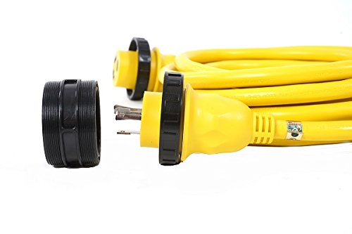 Amp Up Marine & RV Cords 125v 30 amp x 50' Marine Shore Power Boat Extension Cord, 50 ft - 21315