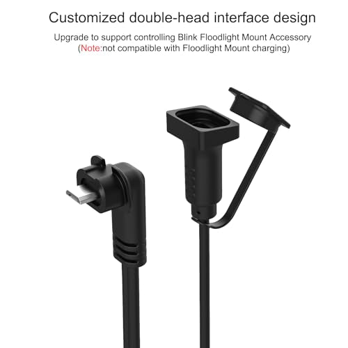 4W Solar Panel Charging Compatible with Blink Outdoor(3rd Gen)/xt xt2 Camera, with 13.1ft Waterproof Charging Cable, IP65 Weatherproof,Includes Secure Wall Mount(1-Pack)