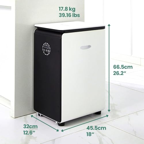 GEME World First Bio Smart 19L Electric Composter for Kitchen, Filter No Need to Change, Not Dehydration Tec, Add Waste Anytime Compost Machine, Electric Compost Bin Kitchen, Food Cycler Real Compost