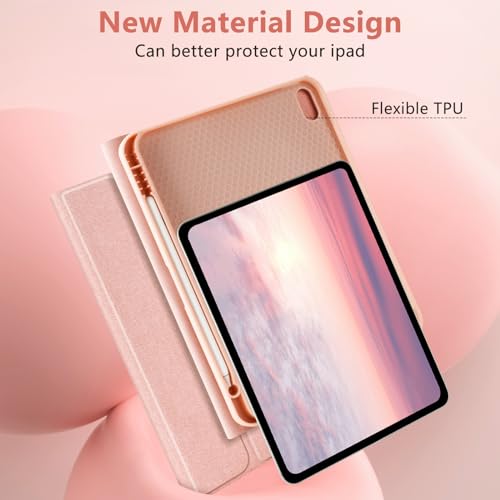 FUWANG Keyboard Case for iPad Air 11 inch (M2) 2024 & 10.9 inch for iPad Air 5th 4th Generation Case with Keyboard - Detachable Bluetooth Folio Cover for iPad Air 11 inch 2024/ Air 5th/4th, Champagne
