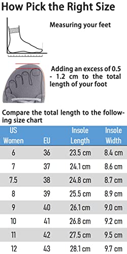 WHITIN Women's Minimalist Barefoot Shoes Wide Width Toe Box Size 6 Low Zero Drop Sole Flat Running Casual Athletic Fashion Sneakers Ladies All Black 36