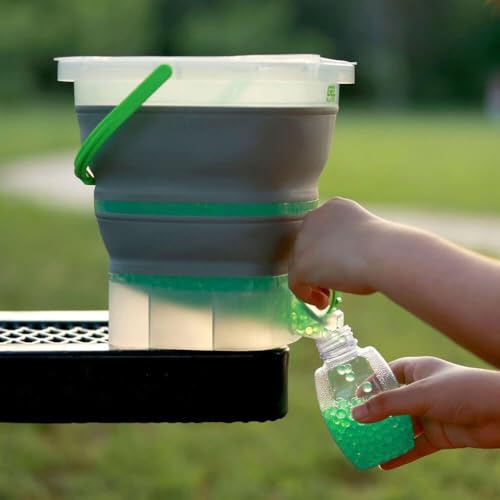 Gel Blaster Gellet Depot - Portable & Collapsible Ammo Storage Tub, Fast Loading Nozzle & Strainer - Hydrates & Stores 10,000 Water Based Gellets - Toy Gel Blasters Accessories