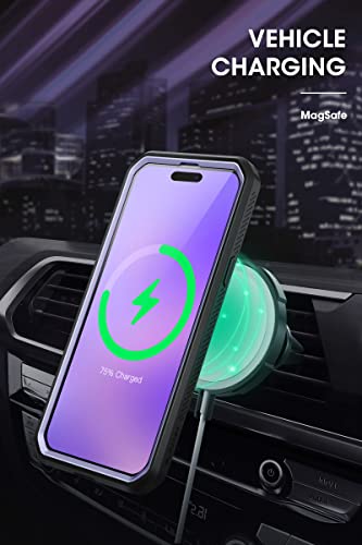 SUPCASE for iPhone 14 Pro Max Case with Stand (Unicorn Beetle Pro Mag), [Compatible with MagSafe] [Built-in Screen Protector & Belt-Clip] Magnetic Protective Phone Case for iPhone 14 Pro Max, Purple