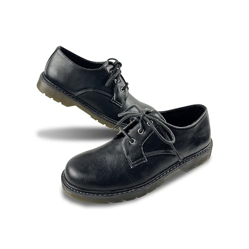 Women‘s Classic Oxfords School Uniform Lace Up Shoes Business Formal Dress Shoes Platform Slip Resistant Service Shoes (Black, Adult, Women, 6, Numeric, US Footwear Size System, Medium)