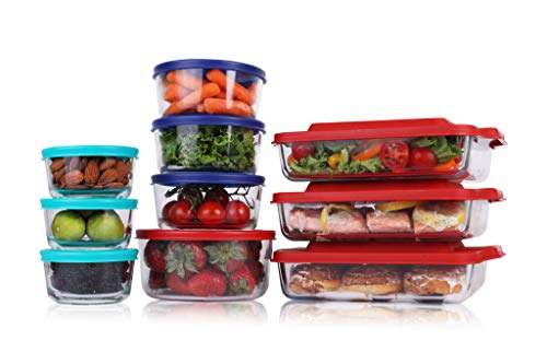 BOVADO USA Meal Prep Glass Food Storage Containers (20-Piece Set)