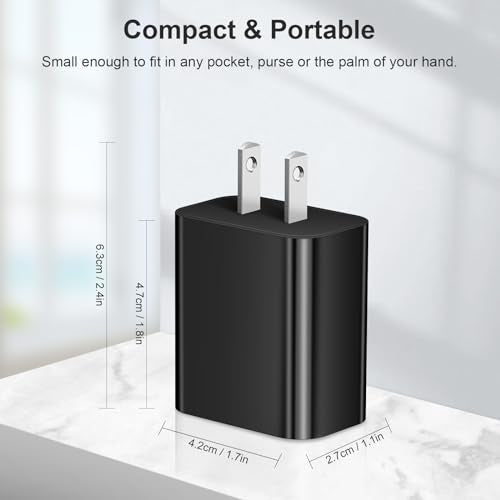 USB C Charger Block iPhone Charger Block 3-Pack,Charging Blocks Box iPhone Charger Block for Compatible with iPhone 15/iPhone 15 Pro/iPhone 15 Pro Max/14/13/12 Pro/iPad Pro/Samsung(Black)