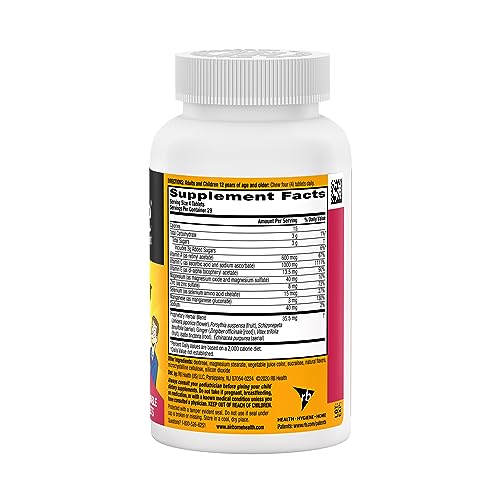 Airborne 1000mg Vitamin C with Zinc, Immune Support Supplement with Powerful Antioxidants Vitamins A C & E - 116 Chewable Tablets, Very Berry Flavor