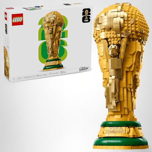 LEGO Editions FIFA World Cup Official Trophy Building Set - Kit for Display in Bedroom, Home Office, Book Shelf - Soccer Fans Collectible - with World Cup 2026 Minifigure - Gift for Fans - 43020