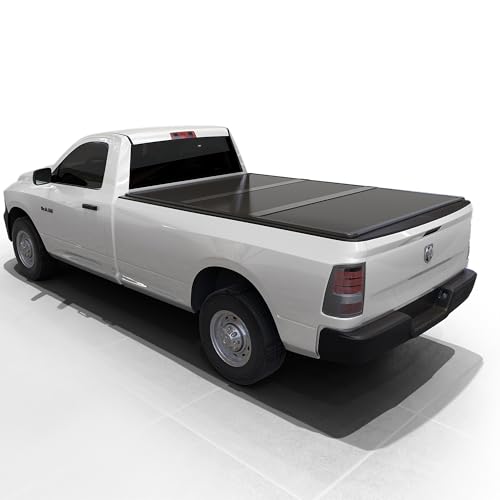 Toptiny Low Profile Flip Up Truck Bed Tonneau Cover Fits 2009-2025 Dodge Ram 1500 5'7" Bed Without Ram Box (67.4")