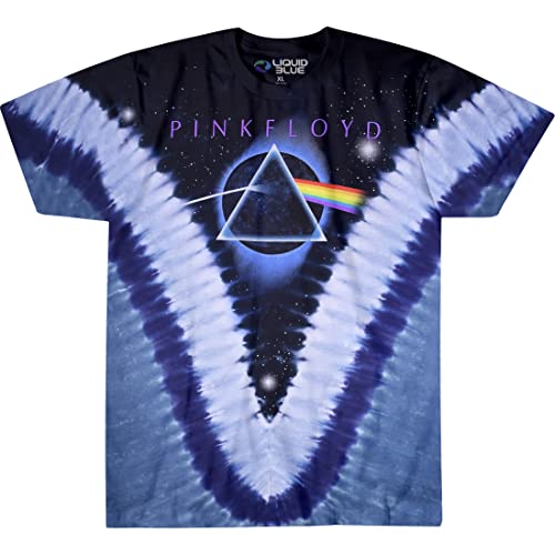 Liquid Blue Men's Pyramid V T-Shirt, Tie Dye, Medium