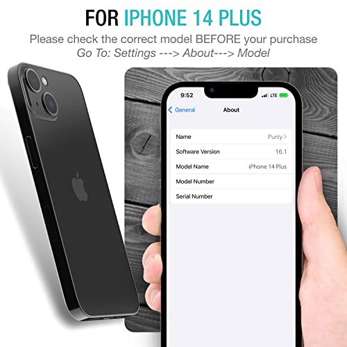 Purity Screen Protector Designed for iPhone 14 Plus 2022 (3 Pack) Tempered Glass Screen Protectors Slim Case Friendly + HD Clarity 9H Hardness Film, 6.7 inch Model 2022