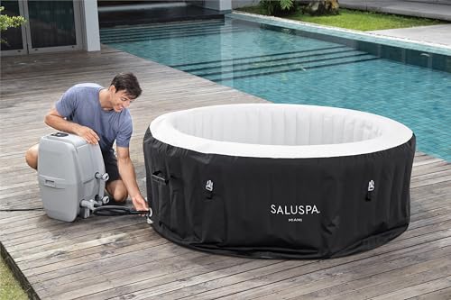 Bestway SaluSpa Barbados AirJet Inflatable Hot Tub Spa 2-4 Person with EnergySense™ Cover