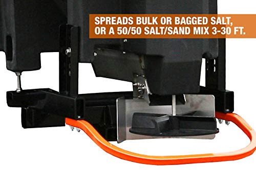 Buyers Products SaltDogg TGS03 Tailgate Salt Spreader, Made In The USA, 8 cu ft/600 lb Capacity, Horizontal Auger Feed, Commercial Salt Spreader For Truck Tailgate