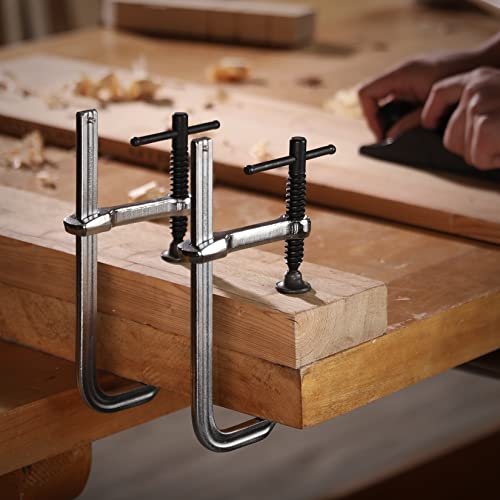 Jorgensen Bar Clamps, 6-Inch Light-duty Drop Forged Steel Bar Clamps for Woodworking and Welding, 2 Pack
