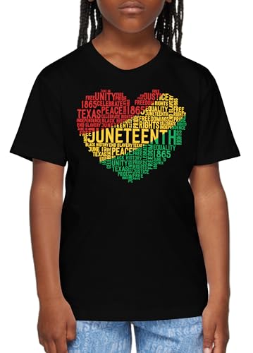 CAZYCHILD Toddler Juneteenth Shirts Boys Girls Black History Freedom T-Shirt Celebrate 1865 June 19th Kids Tops