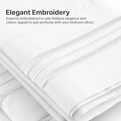 Extra Deep Twin XL Sheet Set - 4 Piece Breathable & Cooling Sheets - Hotel Luxury Bed Sheets Set - Easy Fit - Soft, Wrinkle Free & Comfy Sheets Set - Spa Blue Sheet Set w/Extra Deep Pockets