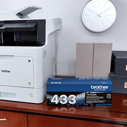 Brother Genuine TN433BK High Yield Toner-Retail Packaging , Black, 1 Size