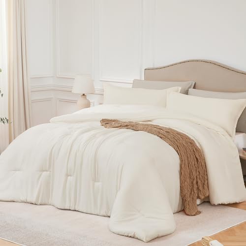 Quataly Queen Comforter Sets Sagegreen,3PCS Soft Lightweight Breathable Bedding Comforter Sets for All Season, Queen Size(90''×90'' Comforter & 2 Pillowcases)