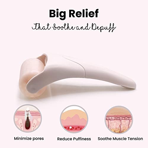 ROSELYNBOUTIQUE Ice Roller for Face Wrinkles Fine Lines Puffiness Stick Massager Facial Skin Care Tools Self Care Gifts for Men Women (Pink & Guasha)