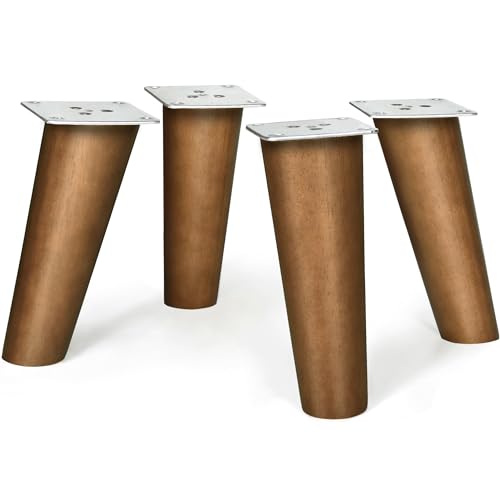 AORYVIC Wood Furniture Legs 6 inch Angled Couch Legs Slanted Sofa Replacement Legs for Dresser, Cabinet, Futon, Bench