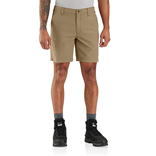 Carhartt Men's Rugged Flex Relaxed Fit 8in Canvas Work Short, Steel