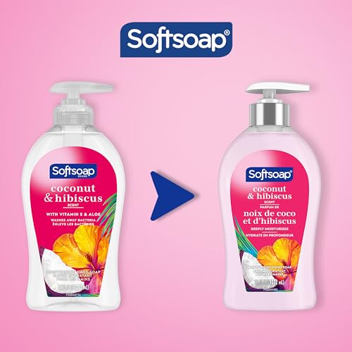 Softsoap Limited Edition Liquid Holiday Hand Soap and Moisturizing Body Wash Bundle, Including Peppermint and Pine Liquid Hand Soaps, Vanilla and Peppermint Body Washes, 4 Piece Gift Set