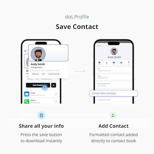 dot. Card - Digital Business Card - Tap to Share - iPhone & Android (Black)