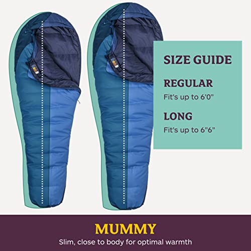 Marmot Men's Trestles 15° Sleeping Bag | Insulated, Water-Resistant, Left-Zip, Cobalt Blue/Blue Night, Long