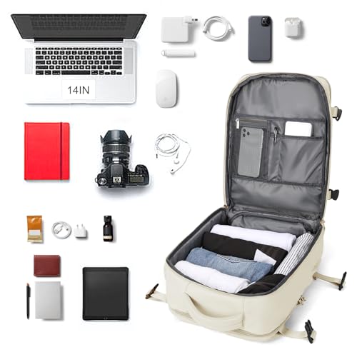 coowoz Travel Backpack For Women Men Airline Approved,Black Carry On Backpack,Hiking Laptop College Backpacks Waterproof Outdoor Sports Rucksack Casual Daypack Fit 15.6 Inch Backpacks