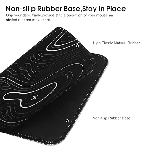 HoYiXi Mouse Mat 2 Pack（270 x 210 x 3 MM,Mouse Pad Soft Smooth Surface and Anti-Slip Rubber Base Waterproof Soft Cloth MousePads for Home Office Work, 270 x 210 x 3 MM,Black