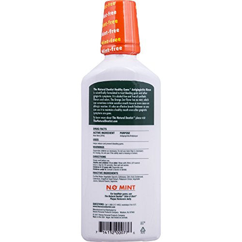 The Natural Dentist Healthy Gums Antigingivitis/Antiplaque Rinse and Orange Zest Flavor Mouthwash Bundle, 16.9 oz Bottles (2 pk)