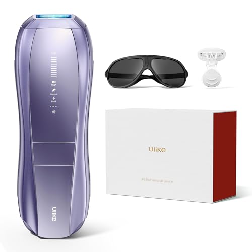 Ulike Laser Hair Removal, Air 10 IPL Hair Removal for Women and Men, 65°F Ice-Cooling Contact, Dual Lights, Skin Sensor & SHR Mode* for Nearly Painless, Effective & Long-Lasting Hair Removal from Home