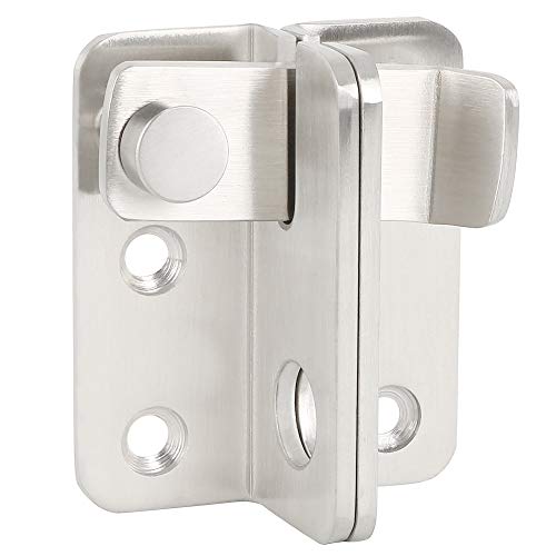 Alise Flip Latch,Gate Latches Slide Bolt Latch Safety Door Lock Catch for Barn Cabinet Pet Cage Wood Fence Bathroom Garage Window,SUS304 Stainless Steel Gate Hardware Locks,Brushed Nickel MS5009